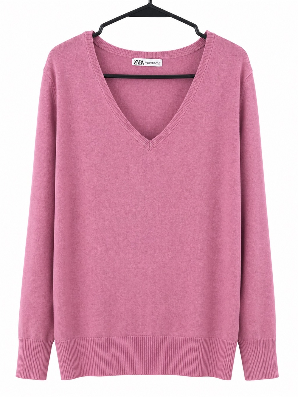 Zara Rose Pink V-Neck Sweater